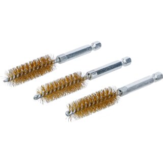 Messingbürste | 14 mm | Antrieb Außensechskant 6,3 mm (1/4") | 3-tlg.