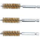 Messingbürste | 14 mm | Antrieb Außensechskant 6,3 mm (1/4") | 3-tlg.