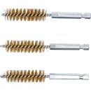 Messingbürste | 14 mm | Antrieb Außensechskant 6,3 mm (1/4") | 3-tlg.