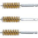 Messingbürste | 16 mm | Antrieb Außensechskant 6,3 mm (1/4") | 3-tlg.