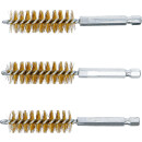 Messingbürste | 16 mm | Antrieb Außensechskant 6,3 mm (1/4") | 3-tlg.