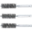 Stahlbürste | 16 mm | Antrieb Außensechskant 6,3 mm (1/4") | 3-tlg.