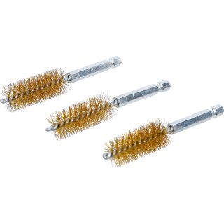 Messingbürste | 17 mm | Antrieb Außensechskant 6,3 mm (1/4") | 3-tlg.