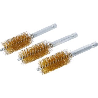 Messingbürste | 18 mm | Antrieb Außensechskant 6,3 mm (1/4") | 3-tlg.