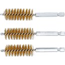 Messingbürste | 18 mm | Antrieb Außensechskant 6,3 mm (1/4") | 3-tlg.