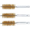 Messingbürste | 18 mm | Antrieb Außensechskant 6,3 mm (1/4") | 3-tlg.