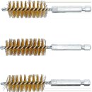 Messingbürste | 19 mm | Antrieb Außensechskant 6,3 mm (1/4") | 3-tlg.