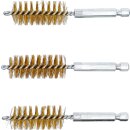 Messingbürste | 19 mm | Antrieb Außensechskant 6,3 mm (1/4") | 3-tlg.
