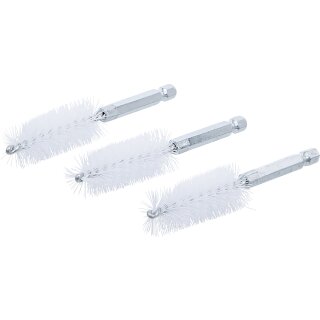 Nylonbürste | 19 mm | Antrieb Außensechskant 6,3 mm (1/4") | 3-tlg.
