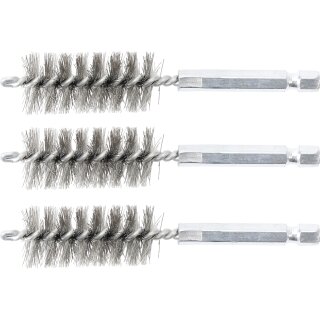 Stahlbürste | 19 mm | Antrieb Außensechskant 6,3 mm (1/4") | 3-tlg.