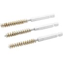 Messingbürste | 8 mm | Antrieb Außensechskant 6,3 mm (1/4") | 3-tlg.