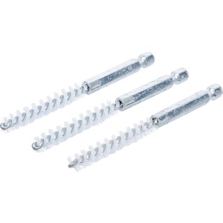 Nylonbürste | 8 mm | Antrieb Außensechskant 6,3 mm (1/4") | 3-tlg.