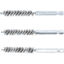 Stahlbürste | 9 mm | Antrieb Außensechskant 6,3 mm (1/4") | 3-tlg.