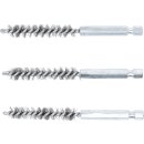 Stahlbürste | 9 mm | Antrieb Außensechskant 6,3 mm (1/4") | 3-tlg.