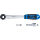 Durchsteckknarre mit Adapter und Stufenschlüssel | Abtrieb Innenvierkant 12,5 mm (1/2")