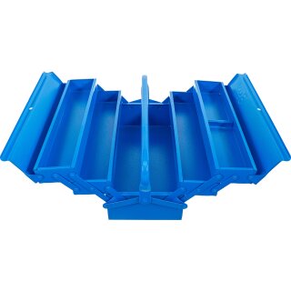 Metall-Werkzeugkasten | leer | 420 x 200 x 200 mm | 5 Fächer