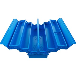 Metall-Werkzeugkasten | leer | 530 x 200 x 200 mm | 5 Fächer