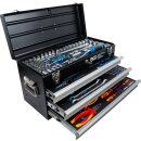 Elektriker-Metall-Werkzeugkoffer | 3 Schubladen | mit 147...