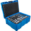Steckschlüssel- und Hammer-, Zangen-, Schraubendreher-Satz | 6,3 mm (1/4") / 12,5 mm (1/2") | BGS systainer® | 77-tlg.