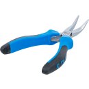 Elektronik-Spitzzange | gebogen | mit Feder | 138 mm