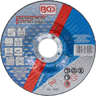 Trennscheibe für Metall | Ø 115 x 2,5 x 22,2 mm | Typ 42