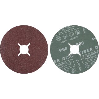 Fiber-Schleifscheiben-Satz | Körnung 60 | Aluminiumoxid | 10-tlg.