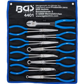 Langbeck- / Flach- und Zündkerzen-Stecker-Zangen-Satz | extra lang | 9-tlg.