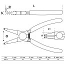 Sprengringzange | abgewinkelt | für Innensprengringe | 150 mm