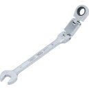 Doppelgelenk-Ratschenring-Maulschlüssel | abwinkelbar | SW 11 mm
