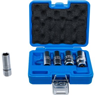 Zündkerzen-Einsatz-Satz Sechskant | Antrieb Innenvierkant 12,5 mm (1/2") | SW 14 - 21 mm | 5-tlg.