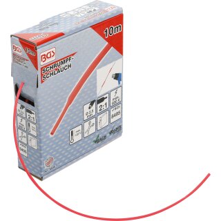 Schrumpfschlauch-Box | rot | Ø 2,5 mm | 10 m