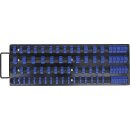 Aufsteckschienen-Set für Steckschlüssel-Einsätze | mit 80 Clips | für Einsätze 6,3 mm (1/4"), 10 mm (3/8"), 12,5 mm (1/2")
