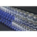 Aufsteckschienen-Set für Steckschlüssel-Einsätze | mit 80 Clips | für Einsätze 6,3 mm (1/4"), 10 mm (3/8"), 12,5 mm (1/2")