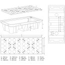 Öl-Auffangwanne | mit Gitterrost | für 2 x 200 l Fässer