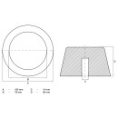 Gummiauflage | für Hebebühnen | Ø 105 mm