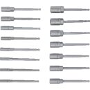 Steckschlüssel-Einsatz-Satz, Sechskant | extra lang | Antrieb Außensechskant 6,3 mm (1/4") | für Bohrmaschinen | SW 5,5 - 19 mm | 15-tlg.
