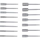 Steckschlüssel-Einsatz-Satz, Sechskant | extra lang | Antrieb Außensechskant 6,3 mm (1/4") | für Bohrmaschinen | SW 5,5 - 19 mm | 15-tlg.