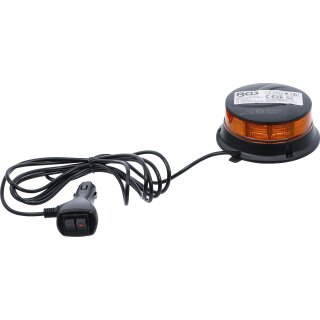 Rundumkennleuchte | gelb | mit Magnet | 12 V / 24 V | Ø 130 mm