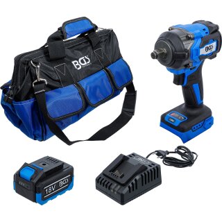 Akku-Schlagschrauber-Satz | bürstenlos | 550 Nm | 18 V | mit Akku und Schnell-Ladegerät