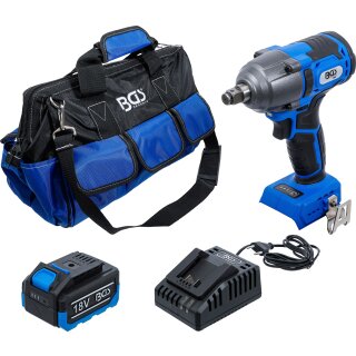 Akku-Schlagschrauber-Satz | bürstenlos | 400 Nm | 18 V | mit Akku und Schnell-Ladegerät