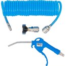 Druckluft-Ausblaspistole | mit Druckluft-Spiralschlauch und T-Verbinder