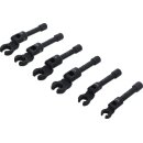 Hahnenfußschlüssel-Satz | Antrieb Innenvierkant 10 mm (3/8") | mit Gelenk | 6-tlg.