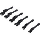 Hahnenfußschlüssel-Satz | Antrieb Innenvierkant 10 mm (3/8") | mit Gelenk | 6-tlg.