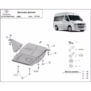 MB Sprinter  Bj. 06-18 Motor-Unterfahrschutz