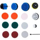Schleif-/ Polierscheiben und Bürstenaufsatz-Satz | für Bohrmaschinen | 16-tlg.