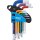 Winkelschlüssel-Satz | Multicolour | kurz | Innensechskant, Innensechskant mit Kugelkopf 1,5 - 10 mm | 9-tlg.