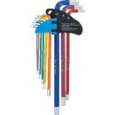 Winkelschlüssel-Satz | Multicolour | extra lang | Innensechskant 1,5 - 10 mm | 9-tlg.