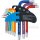 Winkelschlüssel-Satz | Multicolour | kurz | T-Profil (für Torx) T10 - T50 | 9-tlg.