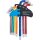 Winkelschlüssel-Satz | Multicolour | T-Profil (für Torx) T10 - T50 | 9-tlg.