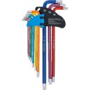 Winkelschlüssel-Satz | Multicolour | extra lang | T-Profil (für Torx) T10 - T50 | 9-tlg.